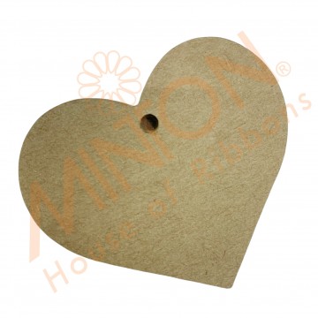 Paper Tags Heart Shaped 6cm(H)x6.8cm(L)x10pcs Kraft