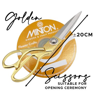 20cm Golden Scissors (Suitable for Opening Ceremony)